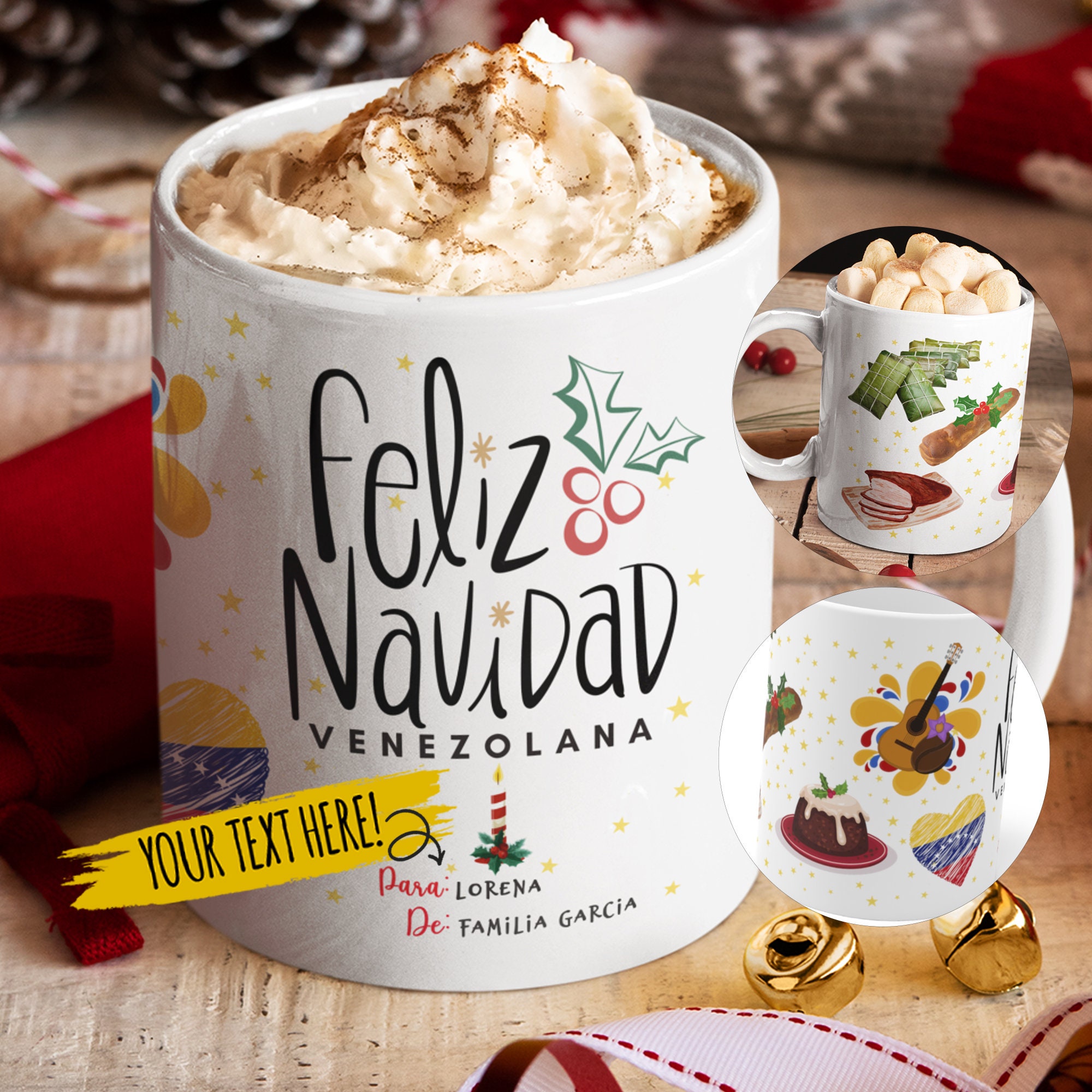 Christmas Spanish Gift Venezuelan Personalized Mugs Regalos - Etsy Canada
