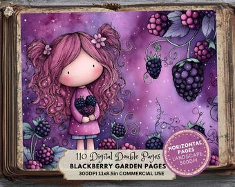 Blackberry Printable Pages: Berry Journal Ephemera (LANDSCAPE Version)