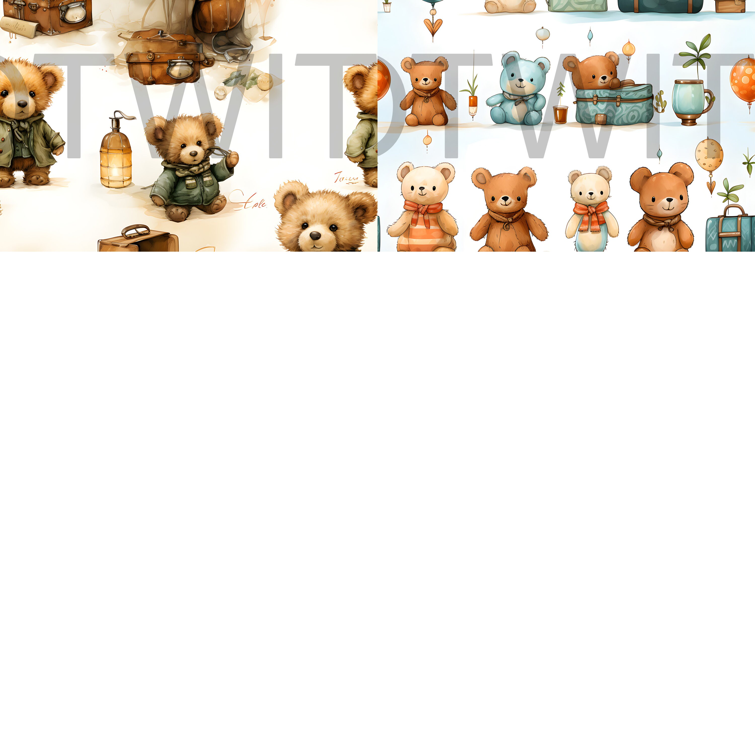 20 Baby Boy Nursery Room Printable Paper Seamless Pattern - Etsy