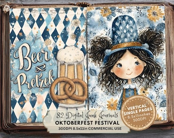 Oktoberfest Junk Journal Kit: Octoberfest German Festival Tradition (Digital Download)