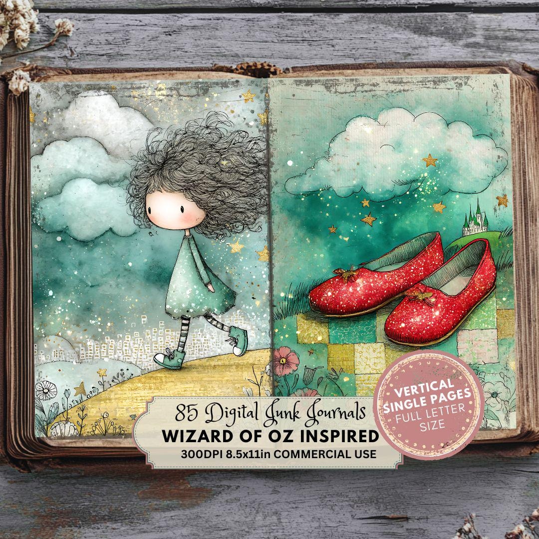 Wizard of Oz Junk Journal Kit: Vintage Ephemera (digital Download) - Etsy