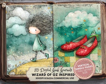 Wizard of Oz Junk Journal Kit: Vintage Ephemera (Digital Download)