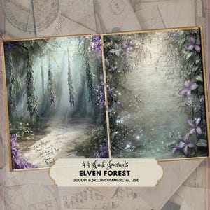 Elven Forest Junk Journal Kit: Fantasy Printable Ephemera (digital ...