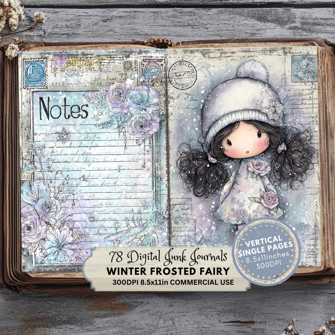 Winter Junk Journal Kit: Fairy Frosted Forest Printable Ephemera ...