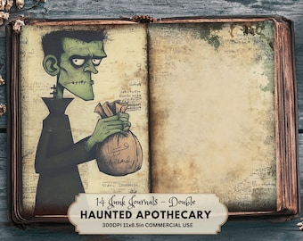 Haunted Apothecary Junk Journal Kit: Halloween Printable Ephemera (Digital Download)