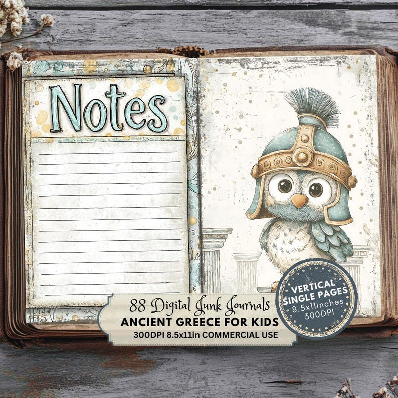 Ancient Greece Junk Journal: Vintage Ephemera for Kids, Greek Printable ...