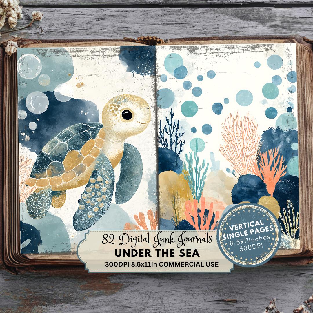 Under the Sea: Ocean Junk Journal Pages, Beach and Sea Ephemera ...
