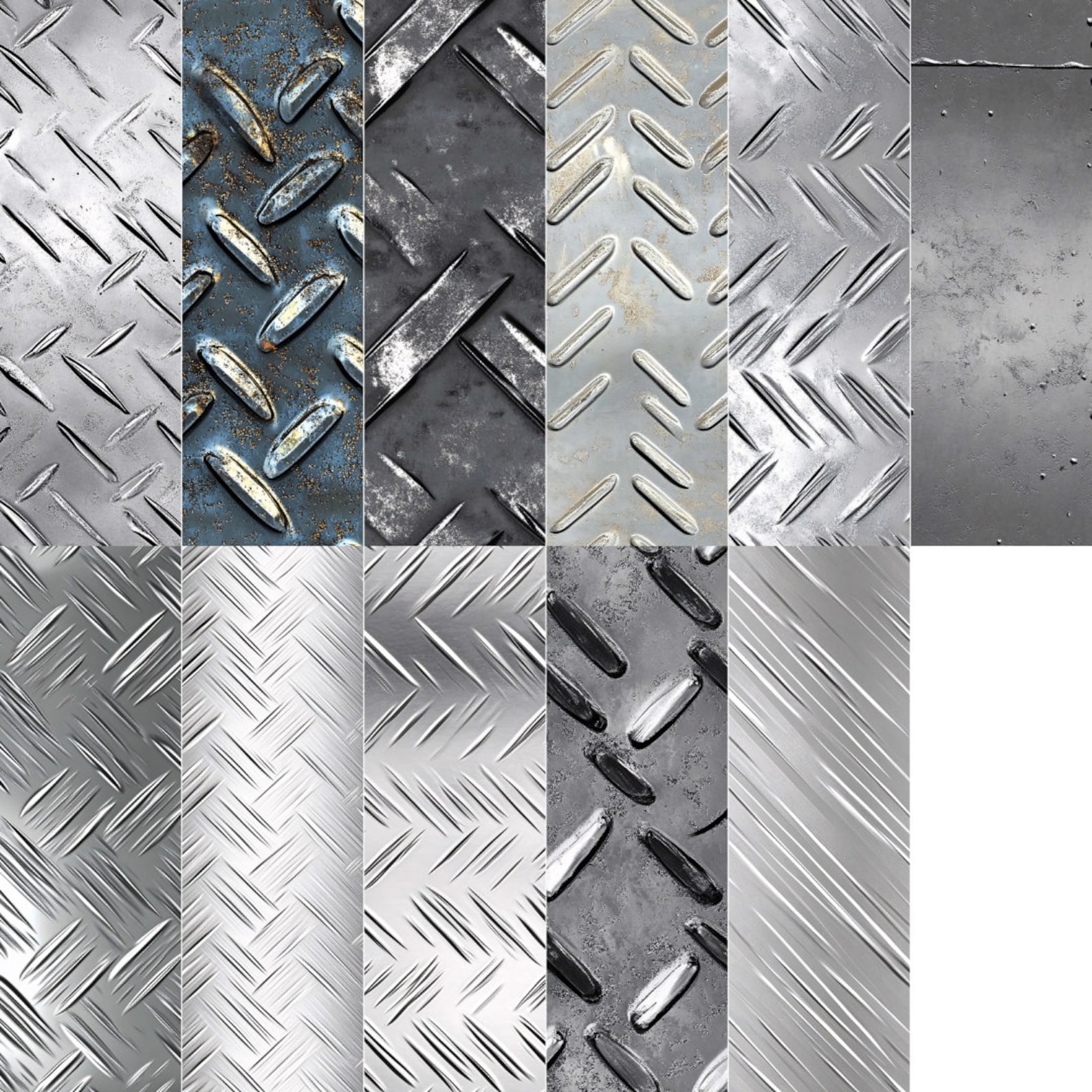 Diamond Plate Steel Texture: Seamless Metal Pattern Digital Paper ...