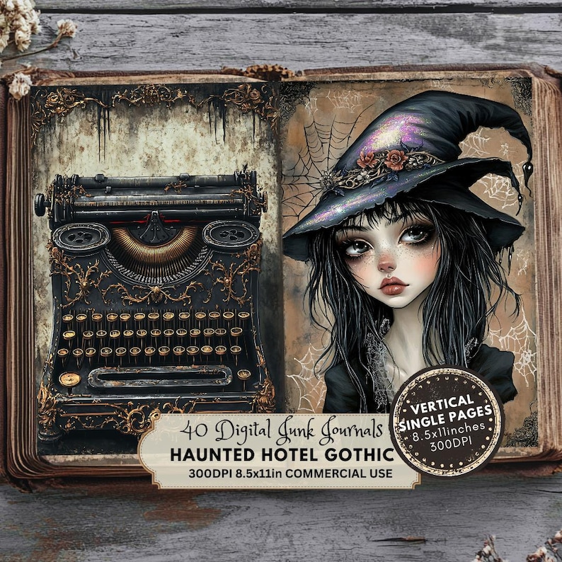Gothic Junk Journal Pages, Haunted Hotel Ephemera (digital Download - Etsy