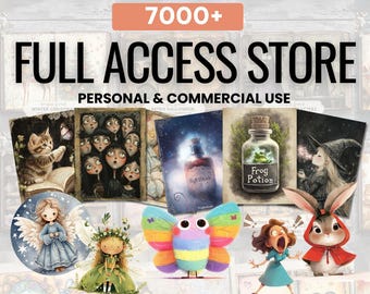 Full Access Store Subscription: Junk Journals, Clipart, Ephemera Starter Pack, Entire Shop (Digital Download)