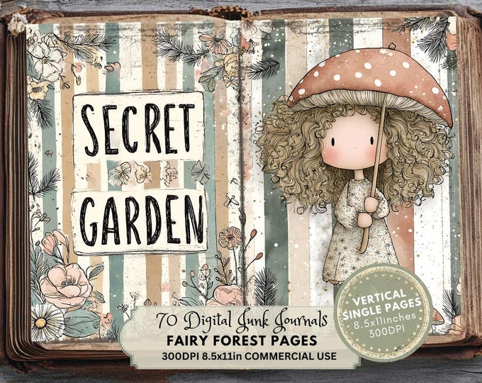 Fairy Forest Junk Journal Digital Kit Printable, Enchanted Forest ...