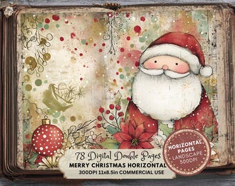 Efímeras navideñas: Kit de diario basura de invierno (descarga digital, versión horizontal)