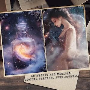 Kit de journal indésirable du jardin au clair de lune : éphémères célestes mystiques (téléchargement numérique)