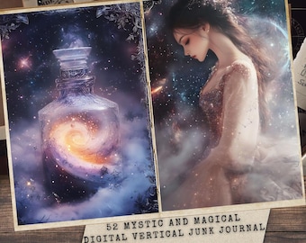 Kit Diário de Junk Garden Moonlit: Mystic Celestial Ephemera (Download Digital)