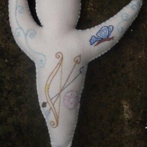 Felt Eros Doll: Greek Mythology Pagan Altar Decor with Bow, Arrows