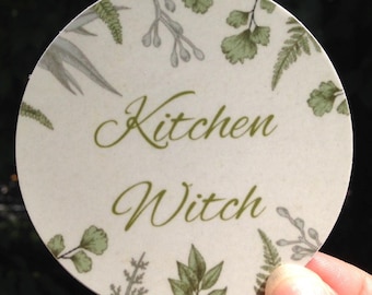 Kitchen Witch Sticker: Herbalist Pagan Decal