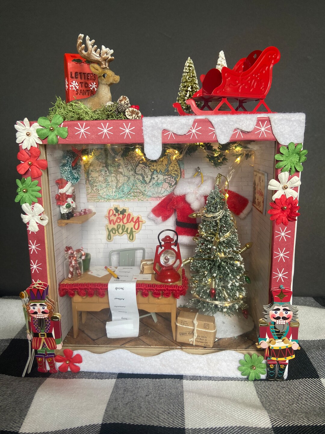 Santa Getting Ready for Christmas Etsy