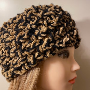 Neck warmer/hair band in chenille and alpaca, handmade image 1