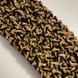 Neck warmer/hair band in chenille and alpaca, handmade image 4