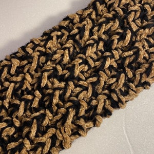 Neck warmer/hair band in chenille and alpaca, handmade image 3