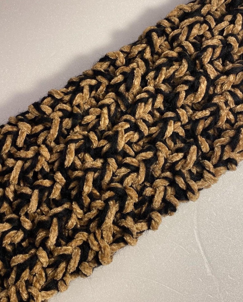 Neck warmer/hair band in chenille and alpaca, handmade image 3