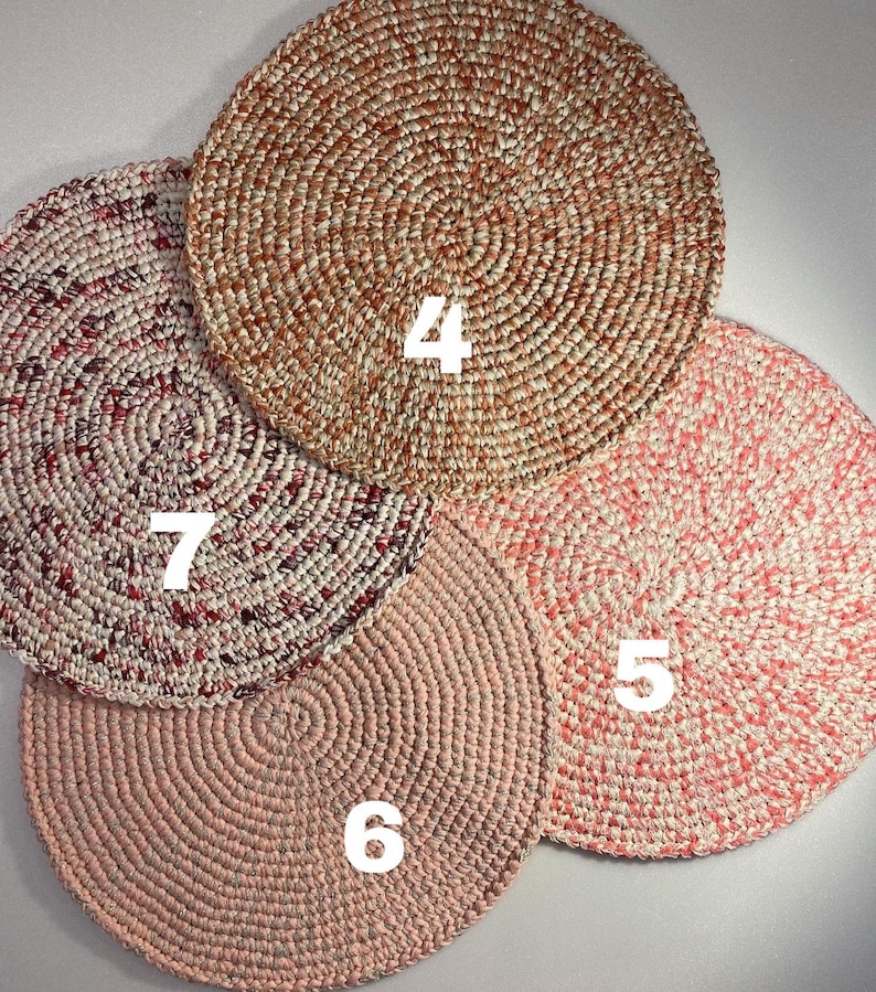 Placemat / Round Centerpiece Handmade in Cotton / Crochet Etsy
