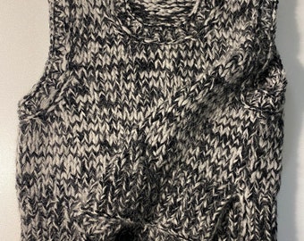 Handmade women's vest in wool, baby alpaca and kid mohair / handmade vest / mohair vest / alpaca and kid mohair vest / knitted vest