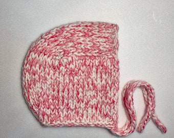 Chapeau bonnet en cachemire et soie pour filles / Chapeau en cachemire et soie / Chapeau bébé fait main / Chapeau bébé rose