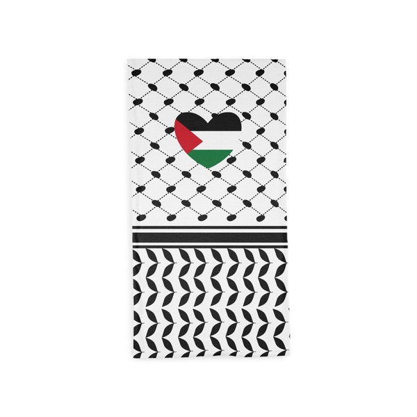 Palestine Heart Keffiyeh Shemagh Tube Scarf Foulard