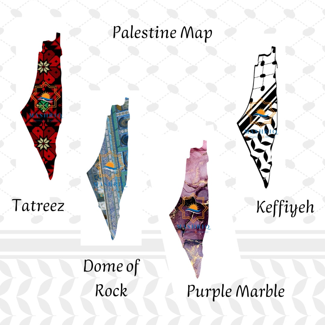 7 Beautiful Palestine Keffiyeh Map Digital Download Etsy