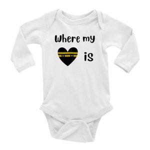 Where my Heart is Classic Baby Long Sleeve Onesies