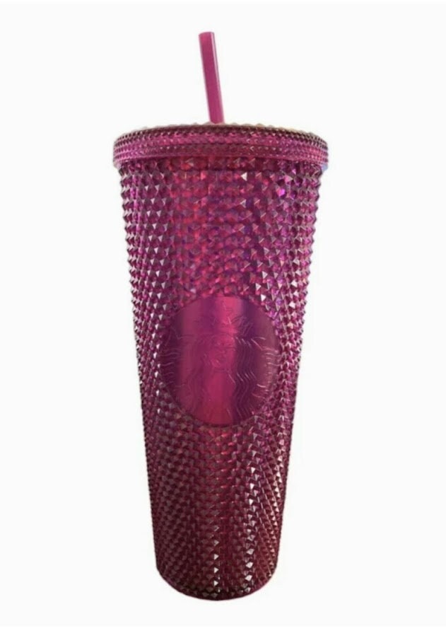 Light Pink Matte Diamond Tumbler Cup