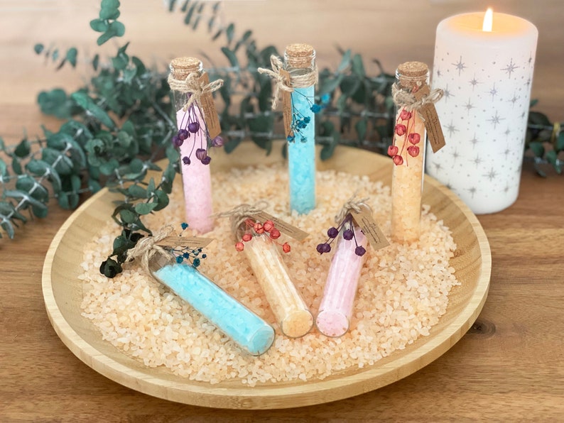 Bath Salt Wedding Favors Natural Bath Salt Tubes Shower Etsy