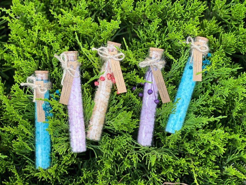 Bath Salt Wedding Favors Natural Bath Salt Tubes Shower Etsy