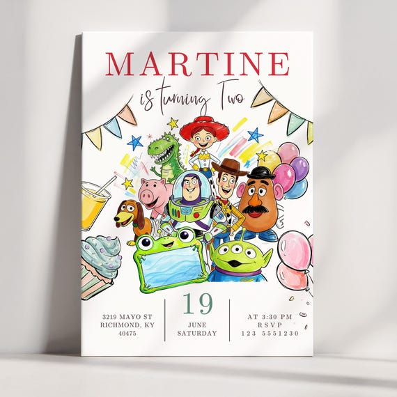 Toy Story 5 Birthday Invitation Template: Editable Canva Design (Digital Download 5x7") Canva template