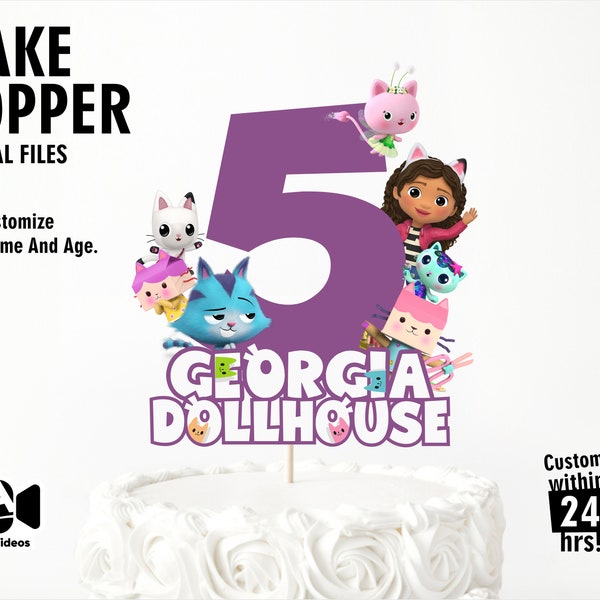 Gabbys Dollhouse Cake Topper Printable - Etsy