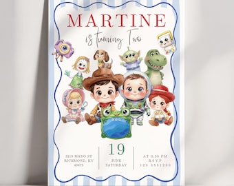Toy Story Birthday Invitation, Editable Canva Template, Toy Story Birthday Invite, Kids Party Invitation, Digital Download 5x7