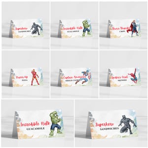 Superhero Birthday Decoration Bundle - Editable Boys Party Decoration ...