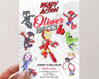 Iron Man Birthday Invitation: Editable Superhero Party Invite (Digital Download)
