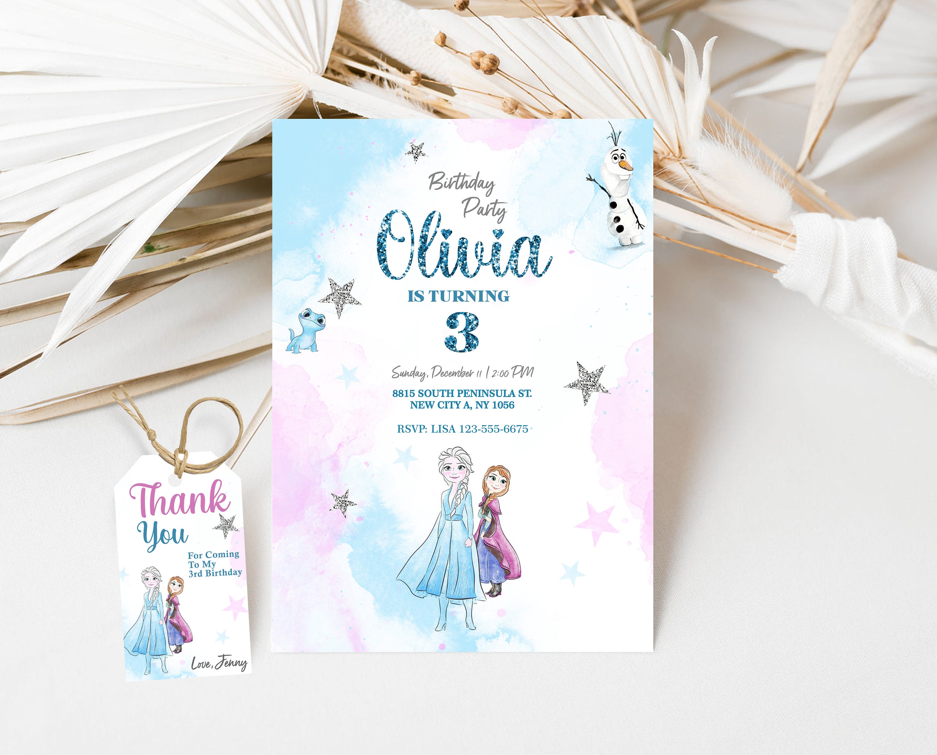 Frozen Party Favor Bags / Queen Elsa / Princess Anna / Olaf