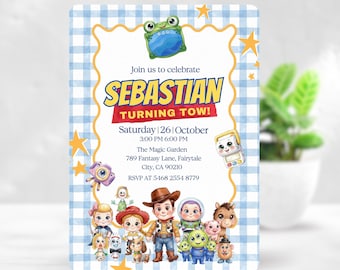 Toy Story Birthday Invitation, Editable Canva Template, Toy Story Birthday Invite, Kids Party Invitation, Digital Download 5x7
