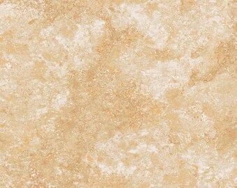 May include: A close-up of a light brown travertine tile with a natural, textured surface. The tile has a subtle, mottled pattern with shades of beige and cream.