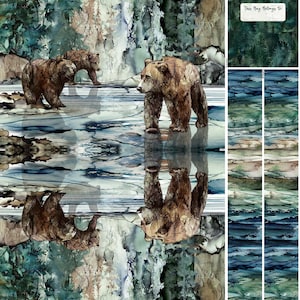 Northcott&#39;s Northern Peaks - Tote Panel (DP25176-74) - 44/45&quot; Cotton Quilting Fabric