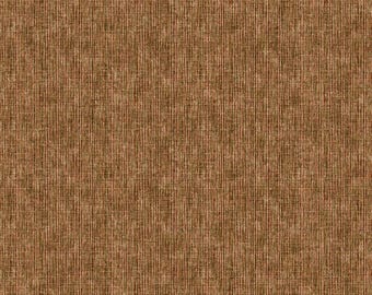 May include: A medium brown fabric with a visible woven texture. The material features a dense pattern of vertical and horizontal threads, creating a consistent grid-like appearance across the entire surface with subtle variations in color tone.