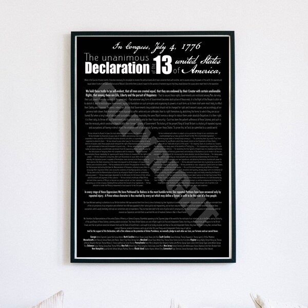 Declaration of Independence Font Etsy