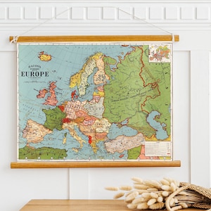 Speck Antike Karte von Europa druckbare Wandkunst Vintage Weltkarte County Continental Bildung Geographie Globus Global UK digitaler Download