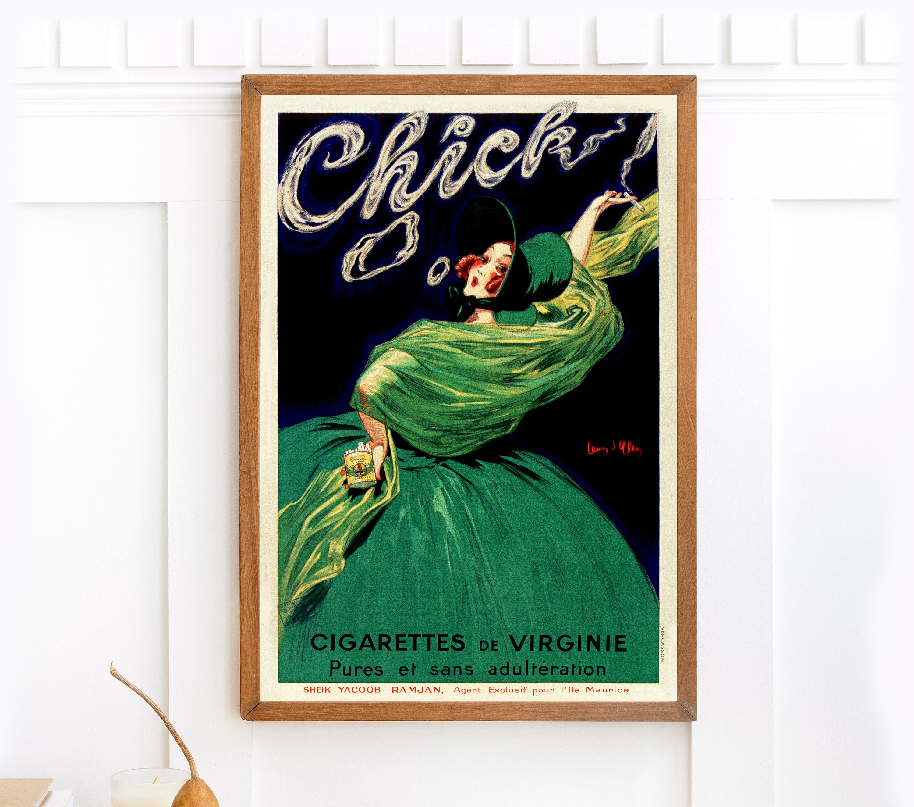 Chick Cigarettes De Virginie French Poster | Single Printable Wall