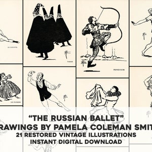 21 ilustraciones de Pamela Coleman Smith de Rider Waite Tarot Deck / Vintage Image Bundle Instant Download / Printable Craft Collage Kit