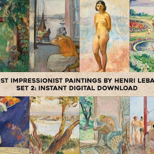 29 prachtige postimpressionistische schilderijen van Henri Lebasque | Afbeeldingsbundel afdrukbare muurkunst | Instant digitale download commercieel gebruik 2