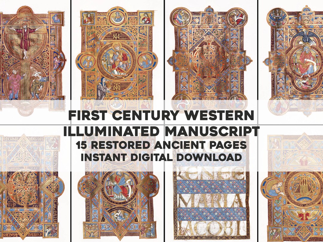 15 Beautiful Illuminated Manuscript Images | HQ Restored Vintage Image ...